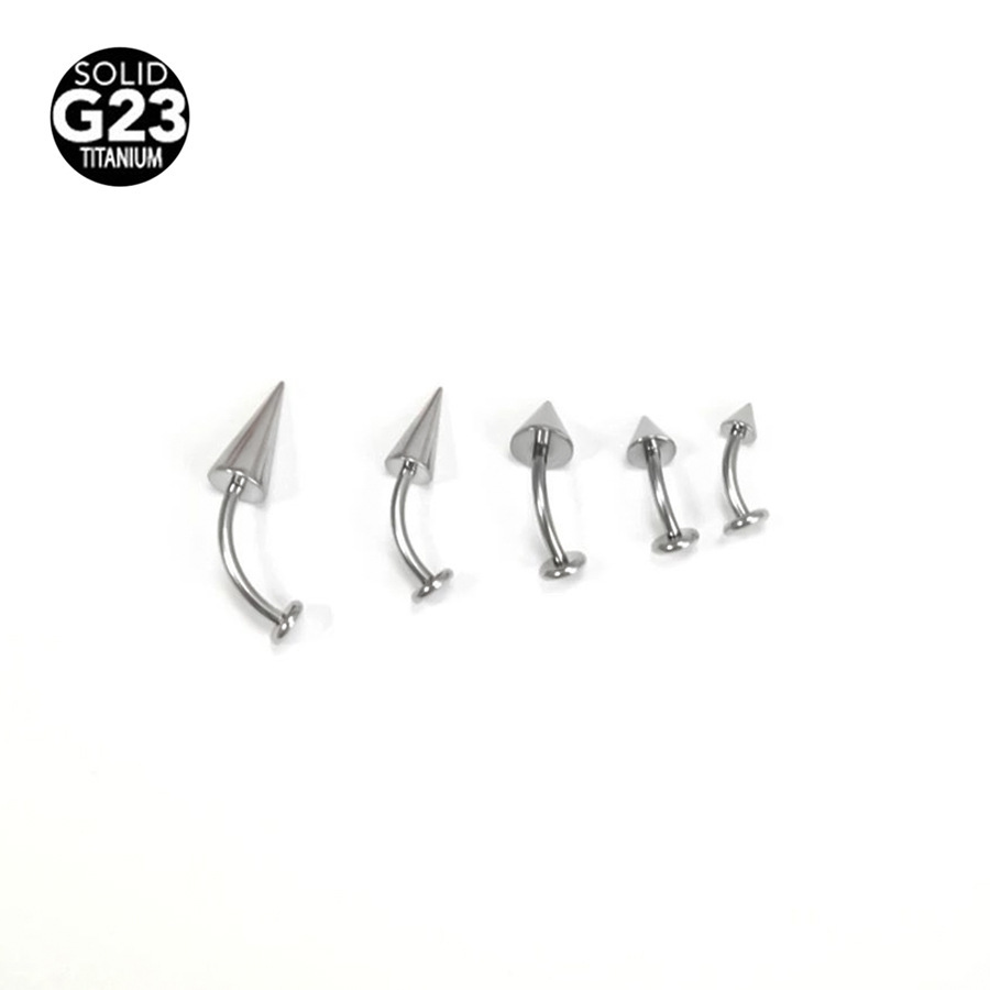 Zesen F136 Titanium Lip Nail Pointed Cone Flat Tiger Tooth Nail Devil Nail G23 Titanium Alloy Human Body Piercing Ear Bone Nail - Image 2