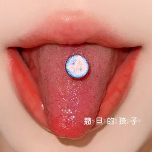 Butterfly Tongue Barbell 316L Surgical Steel Purple Tongue Ring Tongue Piercing Jewelry 1.6mm 20mm
