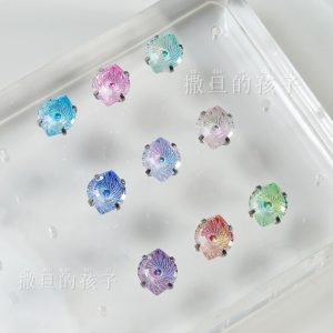 Satan's Child Devil Eye Lip Stud Titanium Alloy Internally Threaded Niche Ear Cartilage Stud