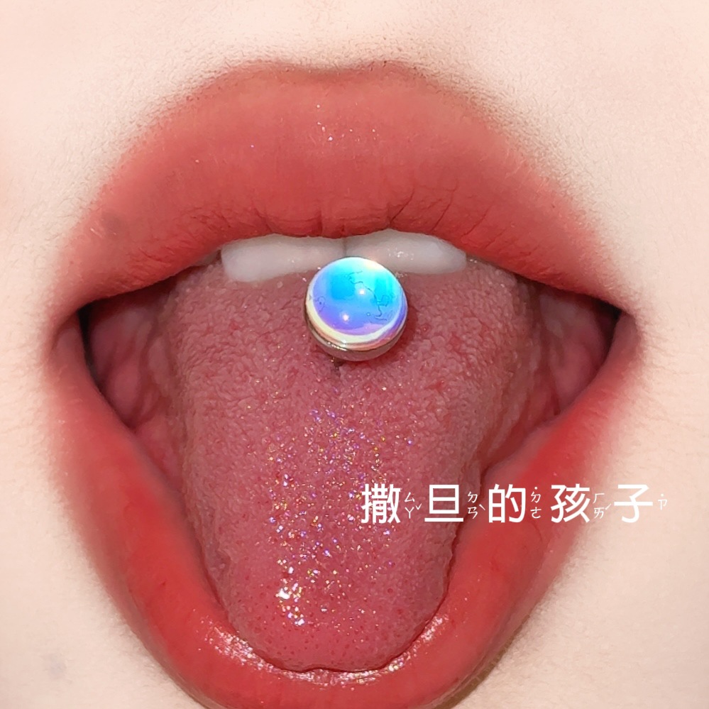 Satan's Child Tongue Ring Basic Formula Hot Girl Tongue Barbell Stainless Steel Tongue Piercing - Image 4