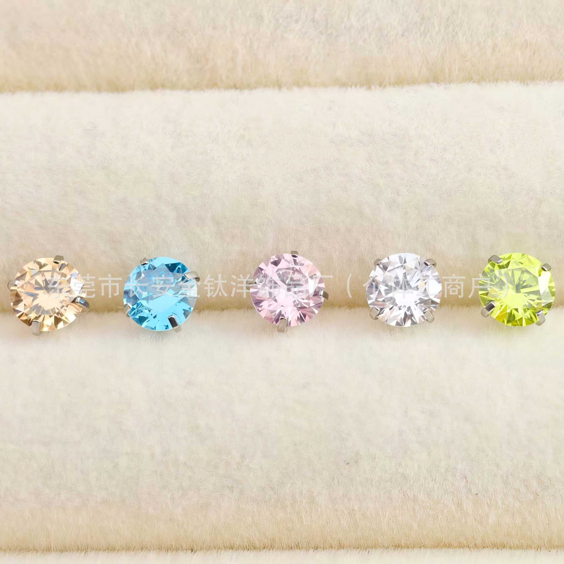 G23 Titanium 0.8mm Ear Stud Claw Set 5A Zircon Cartilage Labret Stud Body Piercing Jewelry - Image 4