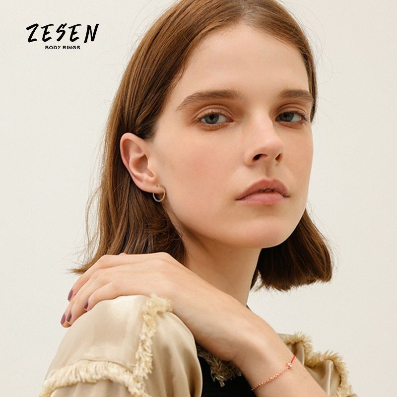 2022 New Hot Selling 1.2mm Diameter Stainless Steel Earring Circle for Men and Women Color Matching Ear Bone Ring - Image 5