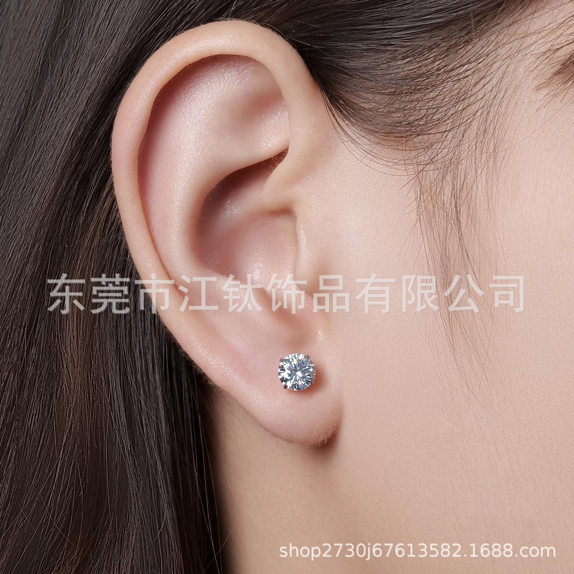 G23 ASTM F136 Titanium Ear Cartilage Stud Heart CZ Body Piercing Jewelry - Image 3
