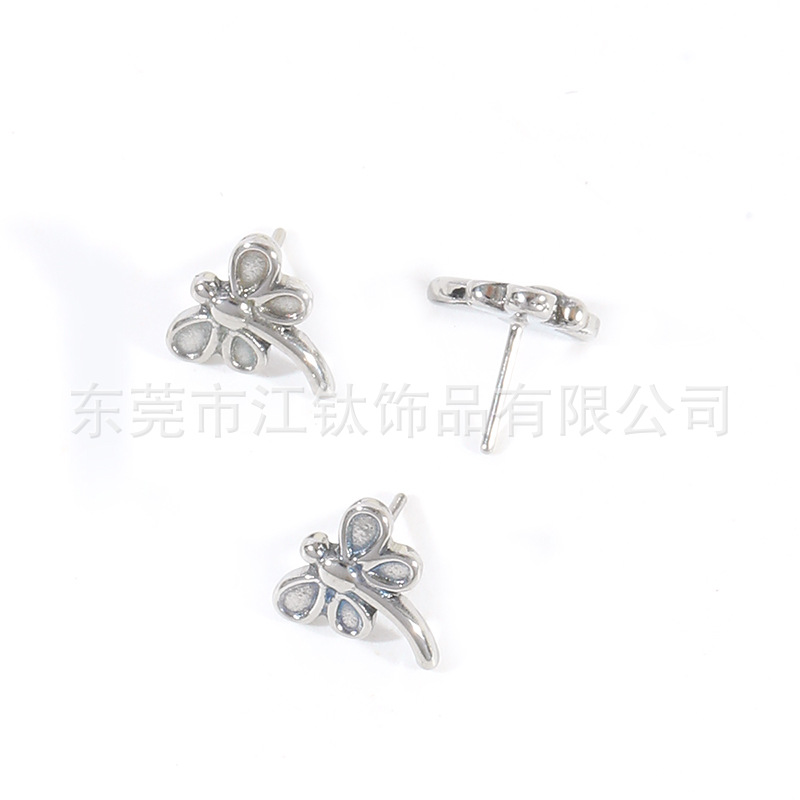 G23 Titanium Dragonfly Ear Cartilage Stud Earring - ASTM F136 Piercing Jewelry - Image 2
