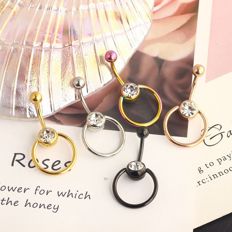 Korean Style Stainless Steel Belly Button Ring with Tulip Design - Navel Piercing Jewelry Wholesale - Image 5