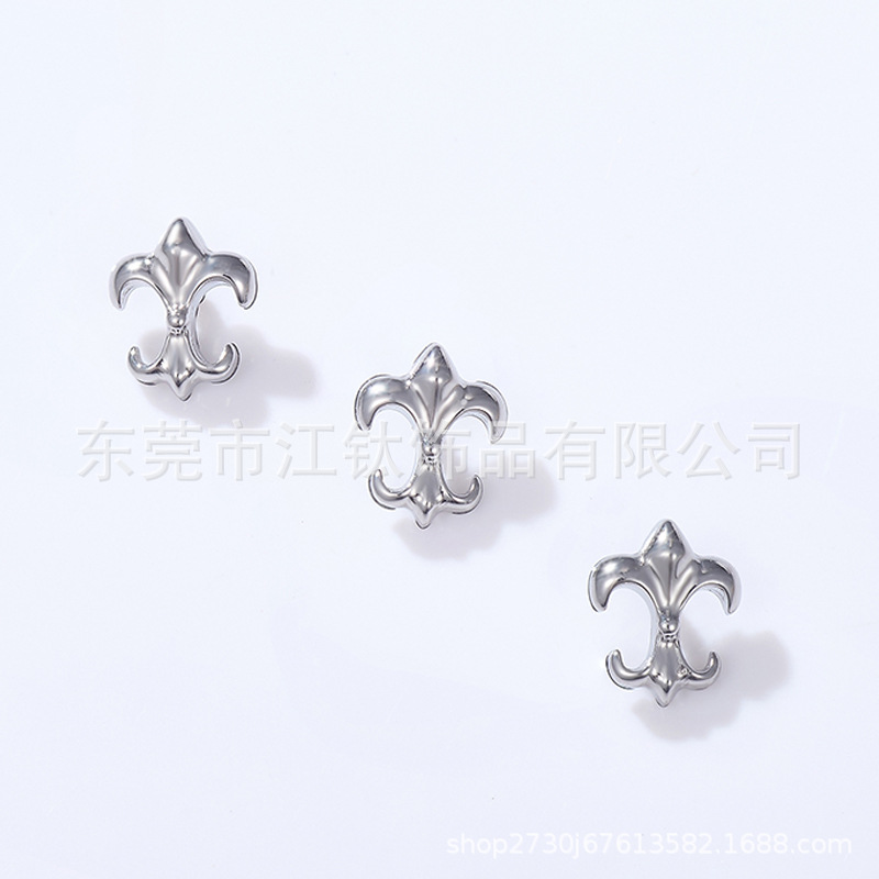 G23 Titanium Alloy Cross Ear Stud Internally Threaded Lip Labret Body Piercing Jewelry - Image 3