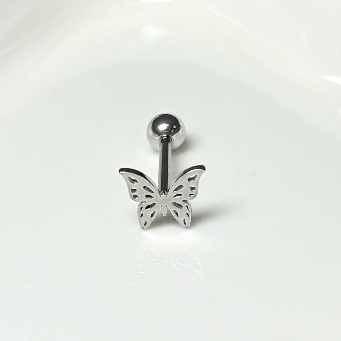 Angel Wings Butterfly Tongue Stud 316L Surgical Steel External Thread Tongue Barbell Piercing Jewelry Wholesale - Image 3