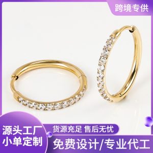 Zesen High Quality 2.0mm Hand Throw Stainless Steel Diamond Earring Studs for Cartilage
