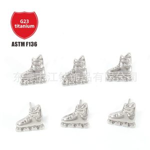 G23 Titanium Skate Earring Lip Nail Barbell - ASTM F136 Implant Grade Body Piercing Jewelry