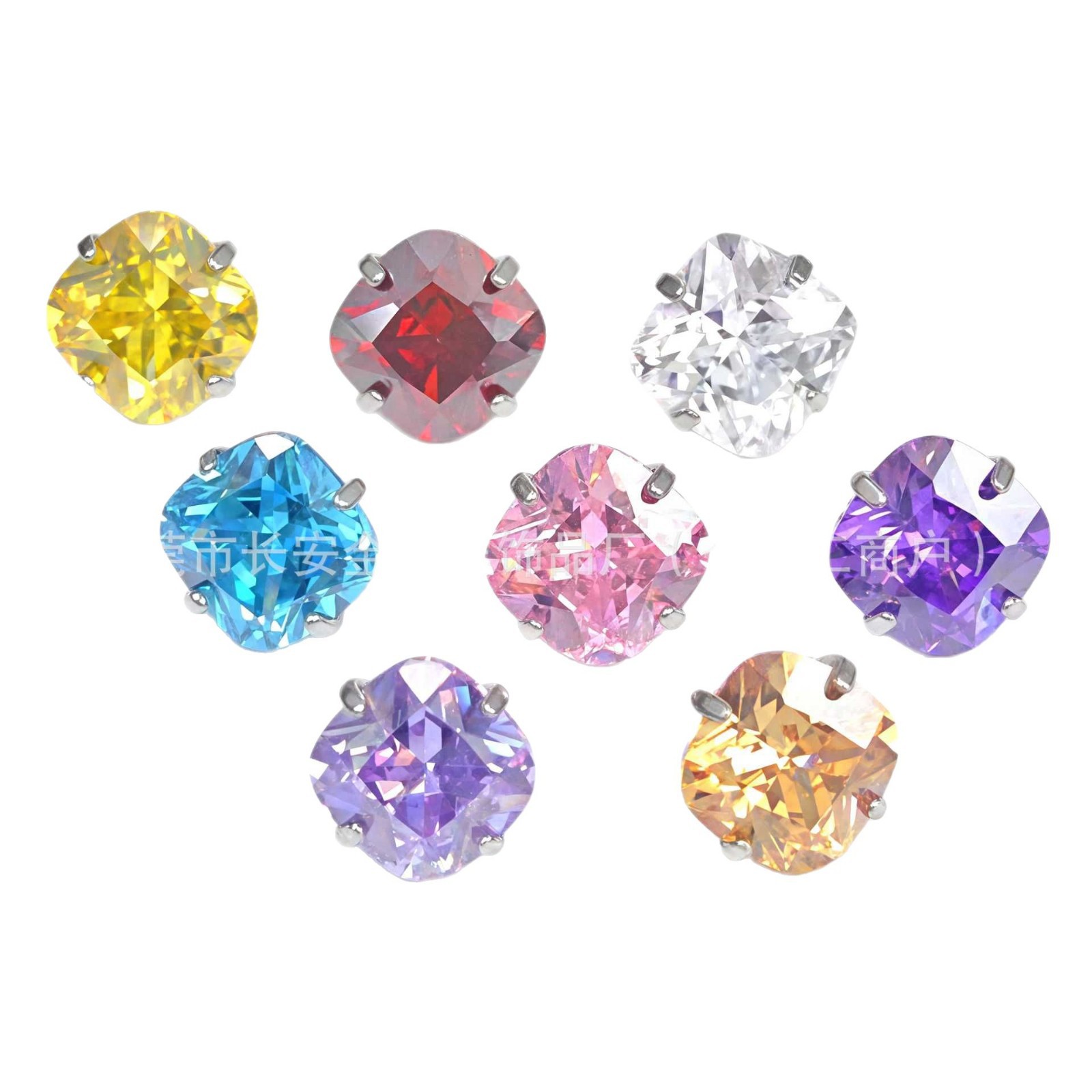 F136 Titanium Round Bottom Fat Square Zircon Inlaid 5A Zircon Lip Nose Ear Bone Nail G23 Titanium Alloy Piercing Jewelry - Image 5