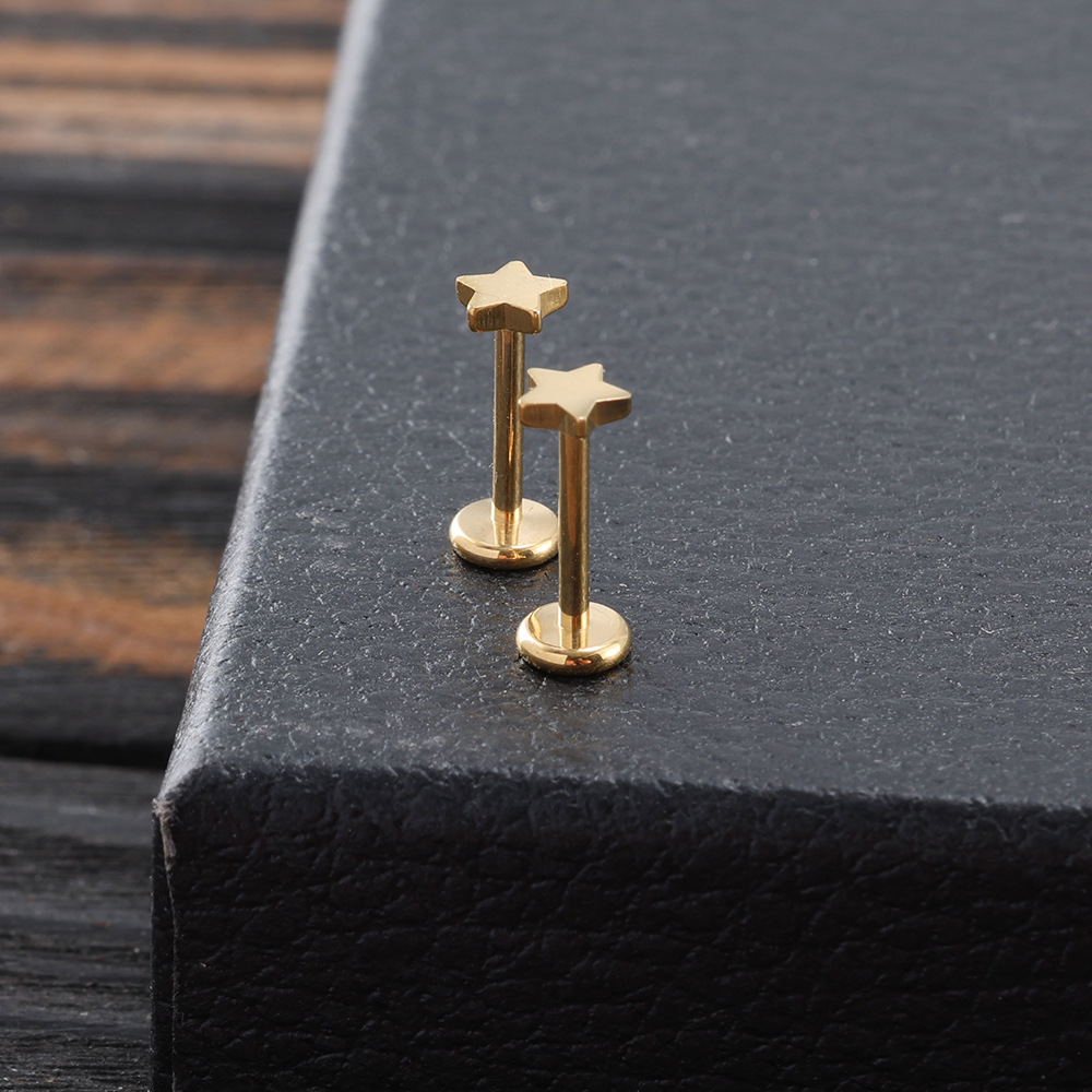 G23 Titanium Pin-Style Ear Bone Studs with Zircon - 1.0mm, Various Sizes, Ear Studs, Nose Studs, Lip Studs - Image 2