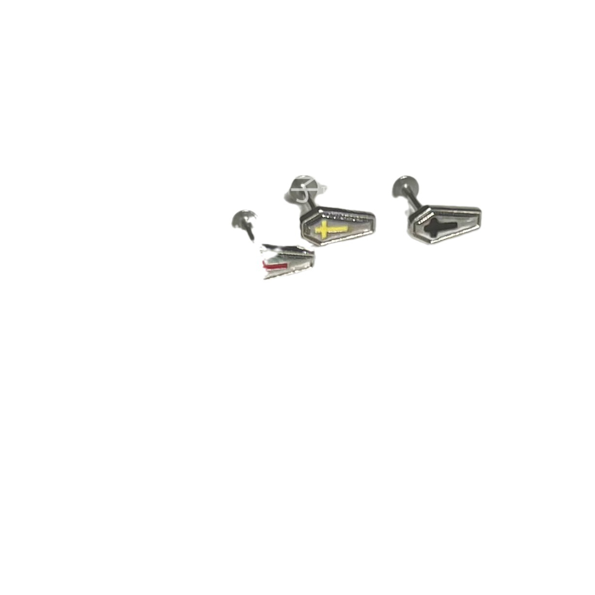 Titanium Steel Sweet Cool Lip Nail Coffin Shape Lip Ring Labret Stud Ear Bone Nail I Thread Piercing Jewelry - Image 5