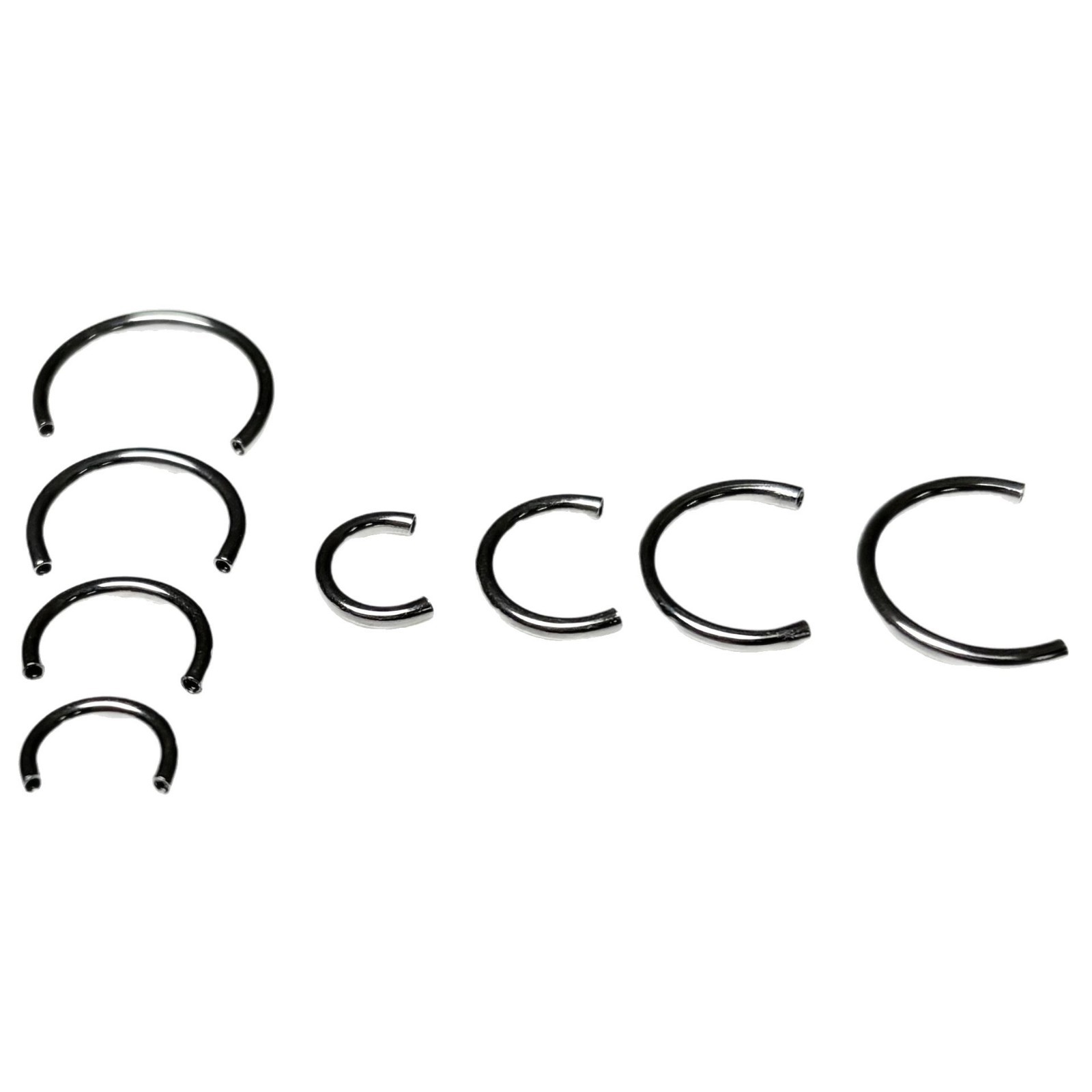 Internal Thread Titanium Steel Lip Ring Replacement C-Shaped Horseshoe Ring for Piercing - Wholesale - Image 5
