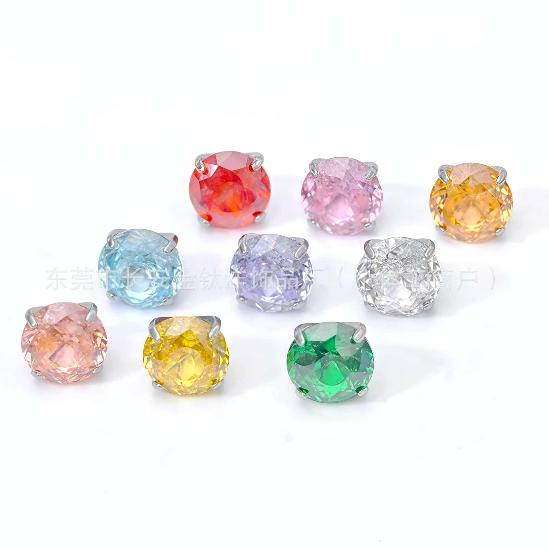 F136 Titanium Round Bottom Inner Tooth Star-Cut Zircon Lip Nail Ear Bone Nail Body Piercing Jewelry - Image 5