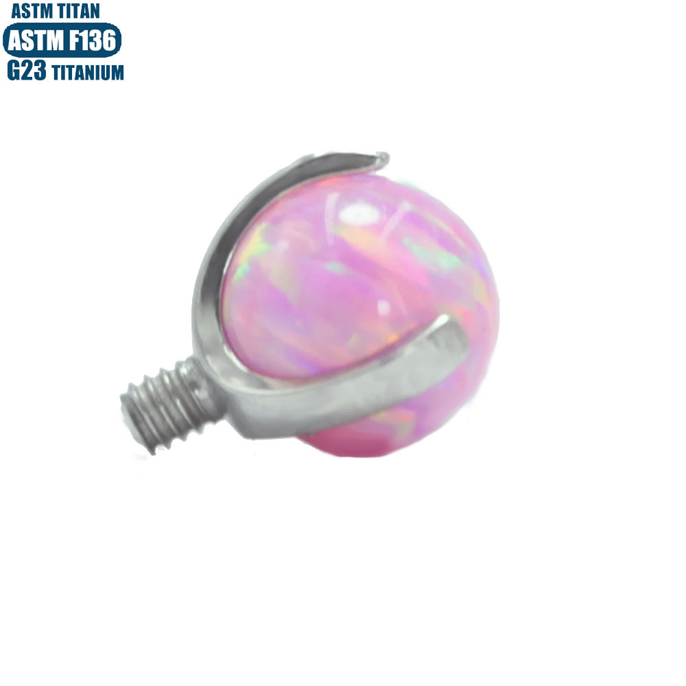 F136 Titanium Alloy Opal 0.9mm Replacement Tooth Earrings Lip Nails Tongue Nails Piercing Jewelry - Image 3