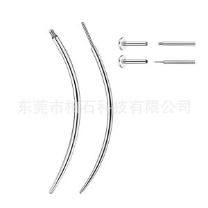 316L Surgical Steel Internally Threaded Curved Guide Rod Pin for Lip Ear Piercing Jewelry