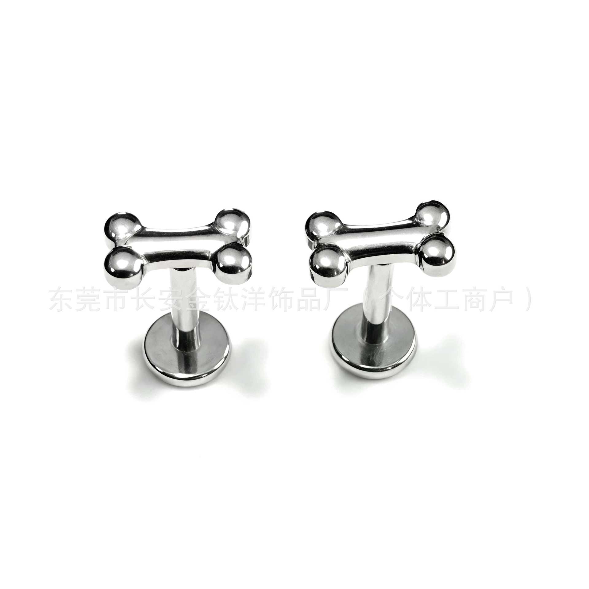 F136 Titanium Smooth Dog Bone Bar Ear Studs Nose Studs Cartilage Studs G23 Titanium Alloy Body Piercing Jewelry Cochlear Studs - Image 4